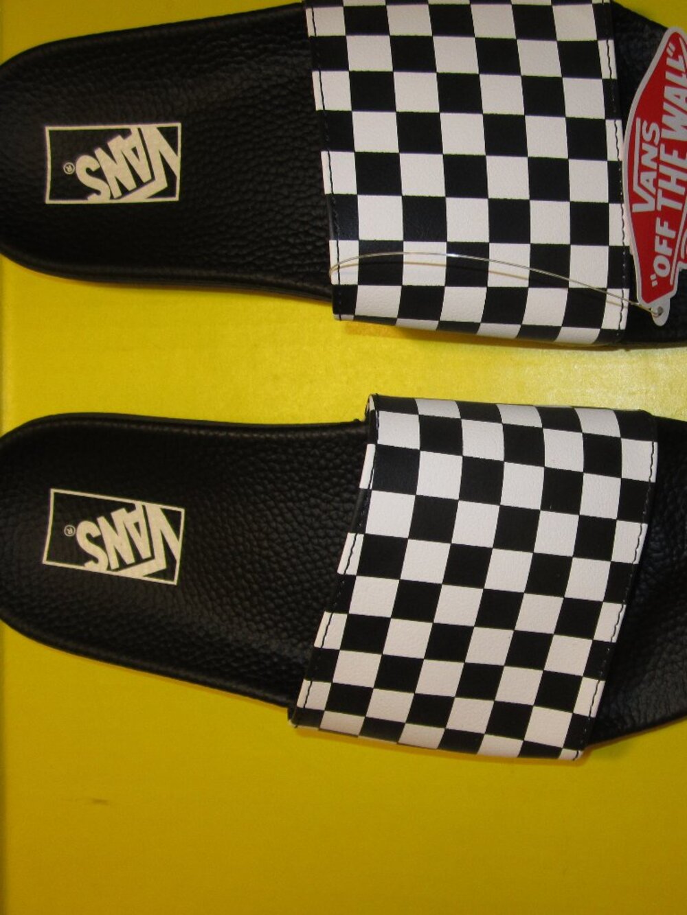 NEW Vans Slide-One Size 10 Checker Black Slides with Box - Picture 4 of 12